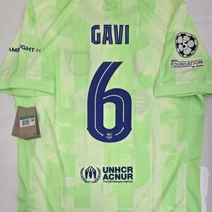 2024/25 Nike Barcelona #6 GAVI UCL Stadium Third Soccer Jersey FQ2022-702 XL